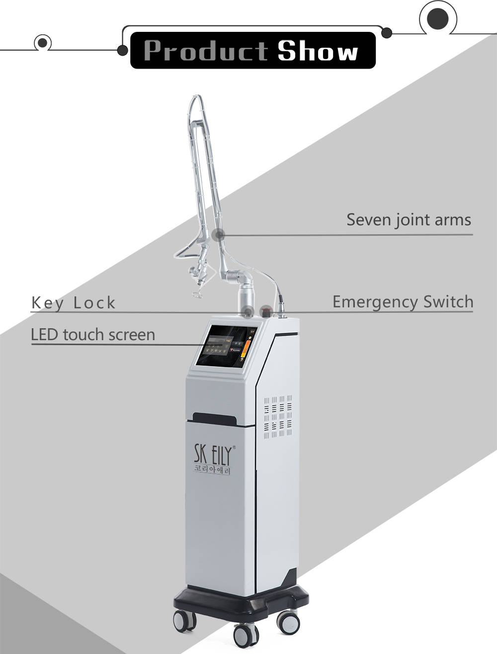 10600nm Fractional Co2 Laser Scar Removal Skin Rejuvenation Beauty Machine